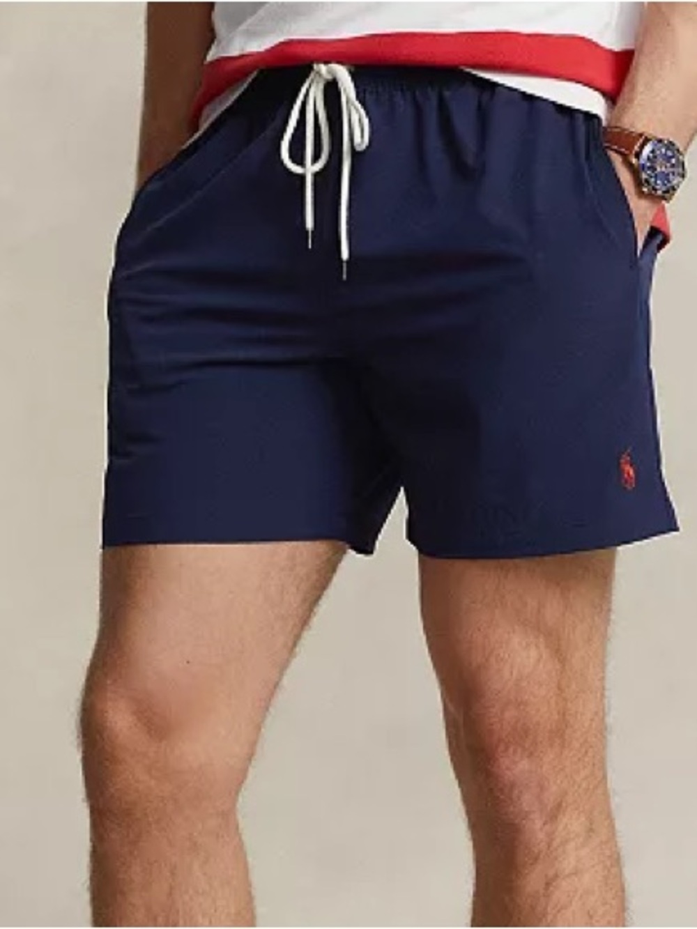 Polo Ralph Lauren Men’s Traveler Classic Newport Navy 5 3/4” Swim Trunk Shorts L